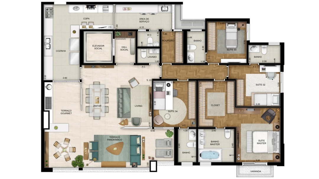 186m² - 4 Suítes