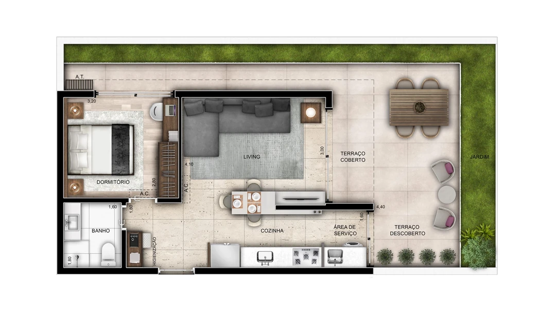 83m² (Garden)